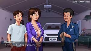 Stepmom's Car Kiss Turns Horny 3D Hentai Fuck