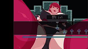 Erza Scarlet Tramples Big Ass in Nylon Pantyhose