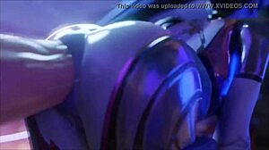 widowmaker's juicy ass bounces wildly in sfm pmv