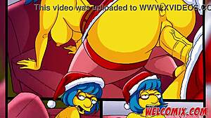 mysterious simpsons milf santa in lingerie big ass hentai reveal!!