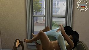 private tutor babe rides big cock cowgirl creampie with huge tits bouncing assfucking finish