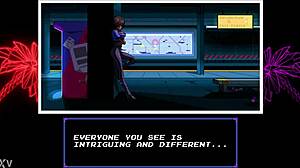 ms nightingale's huge natural tits bounce as black cyberpunk ebony curvy babe rides