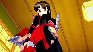 Sango Delivers Epic Blowjob In Ninja Costume