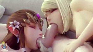 Overwatch Sexy Anime Hotties Tease Massive Tits and Wet Pussies for Epic Fuck Fest