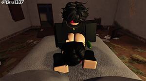 Rough creampie action explodes in dark alleyway game animation