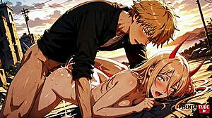 chainsaw man denji fucks power in uncensored japanese anime pic collection