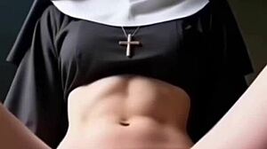 innocent nun outfit hides cute ai monster cock blowjob sex secrets