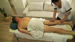 Asian oiled handjob happy ending massage