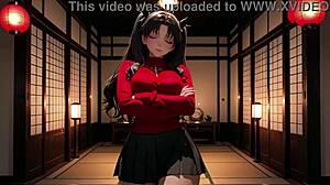 Rin tohsaka wanders pleasure castle showcasing big tits in ai 3d hentai