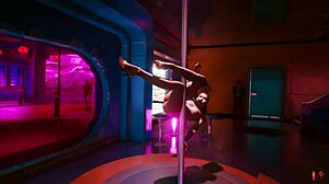 i feel the cyberpunk striptease pulling me into her beautiful nude game world slowly