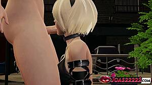 big tits matsushita anime girl kneels for no hands blowjob near glory hole then handjobs big dick before intense mouth fuck and cumshot