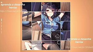 hentai girl plays intense waifu selection game