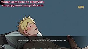 i couldn't resist tsunade's big tits and monster cock handjob in shinobi house