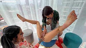 3 desi bhabhis licking wet pussies moaning wildly