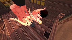 hey annie and mikasa ready for foursome anal creampie swingers action?