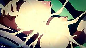 kerozaiin's hmv teases cute big tits curves in anime hentai seduction