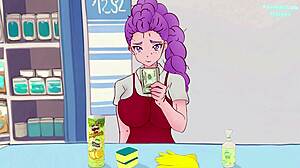 rumi fucks jin with glove vagina in demon hentai?