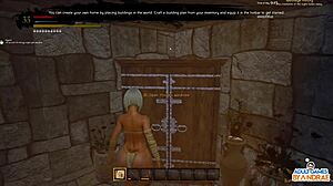 ep11 wicked island upgrades stonehouse room bath and crafts bronze weapons with sexy curvy babe