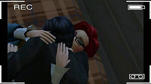 Does sexy redhead otaku with glasses crave doggystyle creampie?