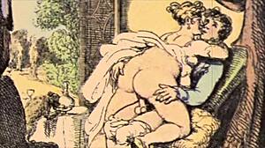 Vintage erotic drawings come alive with steamy poses and touches