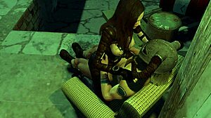 Fallout girl rides DRAGONBORN'S huge dick cowgirl style