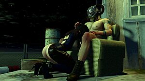 Fallout girl rides DRAGONBORN'S huge dick cowgirl style