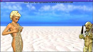 healslut crossdresses for bukkake creampie in fantasy game