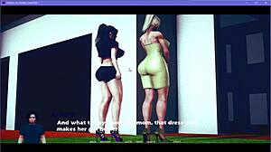 big ass family futanari crossdresser gives handjob and toys vagina at home