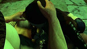 Fallout girl rides DRAGONBORN'S huge dick cowgirl style