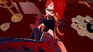 Mavuika Slams Big Tits in Jean's Genshin Office Fuck