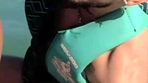 hot skinny housewife cuckolds husband fucking instructor jetski outdoor