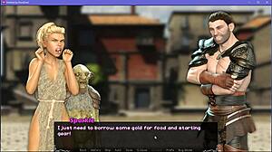 healslut crossdresses for bukkake creampie in fantasy game