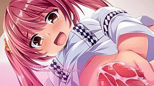 Petite Asian hentai babe takes monster cock creampie on big ass route