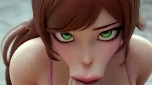 hey check this green-eyed hentai babe in lingerie huge tits squirting cum