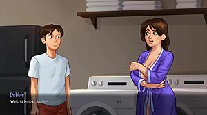 stepmom milf craves riding big cock through every college house room