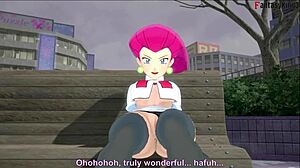 Jessie rocket slurps monster cock in team rocket pokemon blowjob fantasy