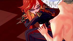 Mavuika Slams Big Tits in Jean's Genshin Office Fuck