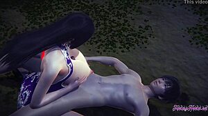 boa hancock teases with curves in one piece hentai vibes