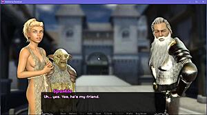 healslut crossdresses for bukkake creampie in fantasy game