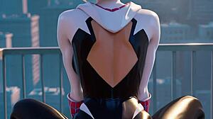 Gwen stacy rides miles morales cowgirl deepthroat doggystyle pussy fuck