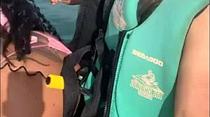 hot skinny housewife cuckolds husband fucking instructor jetski outdoor