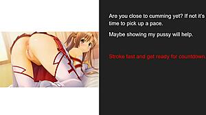 Asuna Yuuki teases with femdom nipple JOI commands