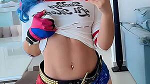Hot Emanuelly Raquel Harley Quinn Cosplay Jerk Off Instructions