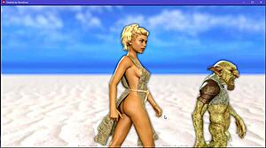 healslut crossdresses for bukkake creampie in fantasy game