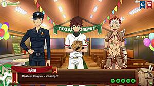 i love game friends camp episode 51's hot cosplay yaoi action with russian voiceover