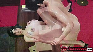 Sensual secretary Nakajima Nanoha thighjob pantyhose moans doggystyle creampie