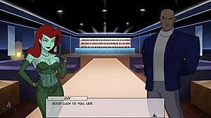 Dc Comics Superwoman Golden Handjob with Big Tits Ebony Swallowing!