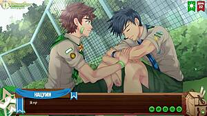 game friends camp frank talk with natsumi hints at yaoi hentai tension russian voiceover