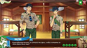 game friends camp frank talk with natsumi hints at yaoi hentai tension russian voiceover