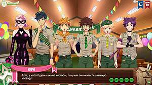 game friends camp ep 50 turns into a wild party with russian voiceover yaoi fun